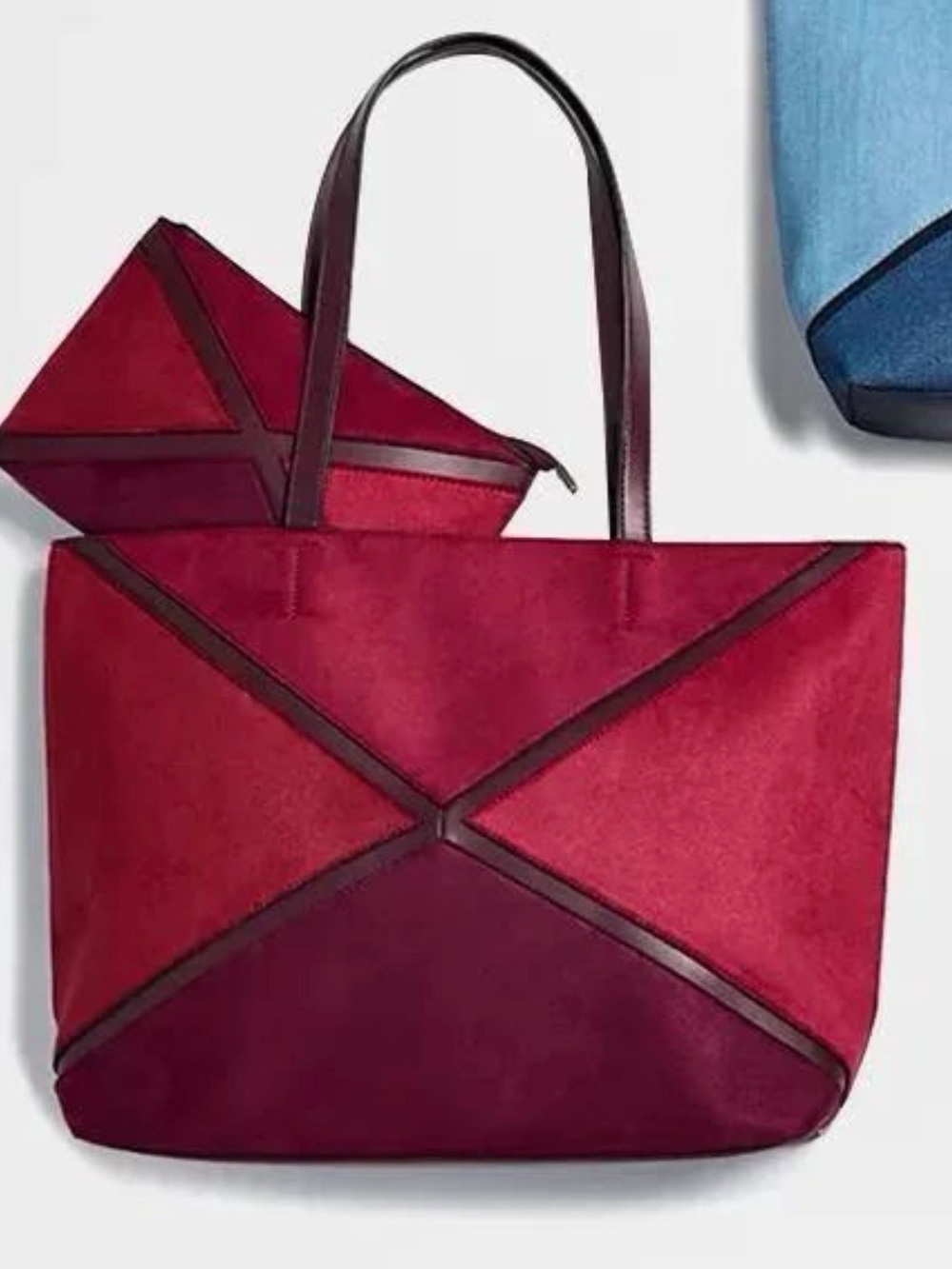 Patchwork Tote Bag & Patchwork Pouch,
NWT